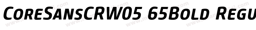 CoreSansCRW05 65Bold Regular字体转换